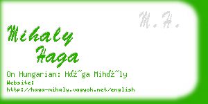 mihaly haga business card